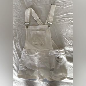 Basic Denim Wax Jean white shirt overalls